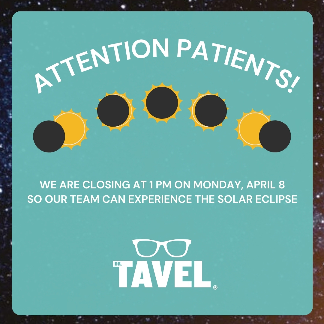 Attention patients! All of our offices are closing at 1 PM on Monday, April 8 so our team can experience the solar eclipse! Have fun and stay protected during this incredible event with a pair of solar eclipse glasses. #SolarEclipse2024