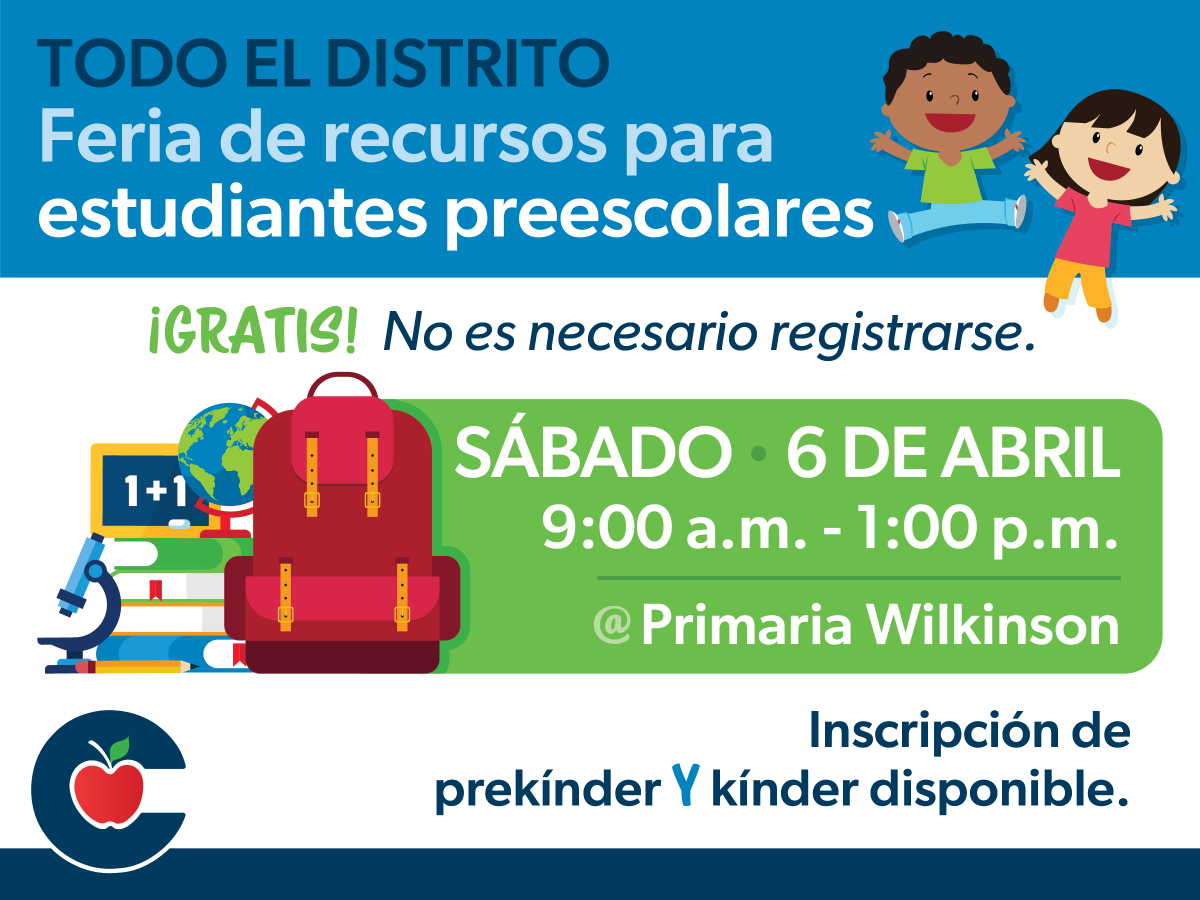 A reminder to join us for Pre-K and Kindergarten registration at the free District-Wide Early Childhood Resource Fair tomorrow (April 6) from 9 a.m. to 1 p.m. at Wilkinson Elementary! Learn more at tiny.conroeisd.net/gzptC.