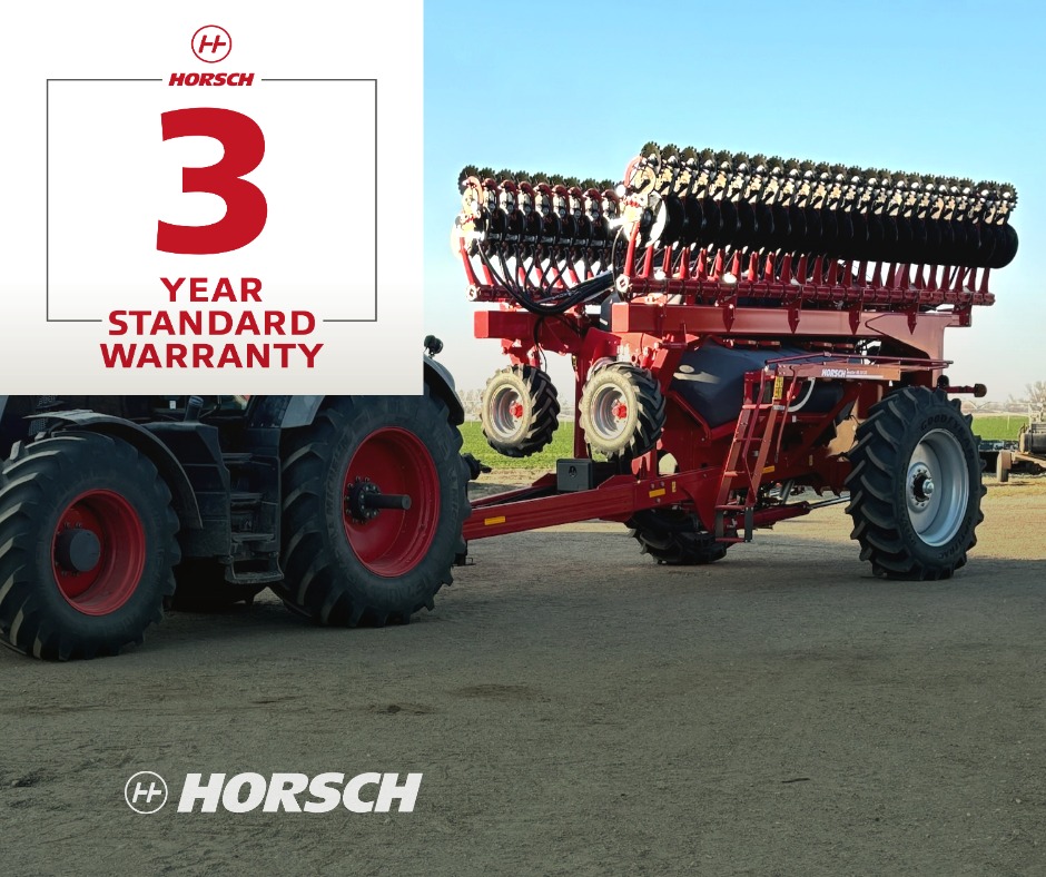 HorschLLC's tweet photo. Relax and trust in HORSCH! 🌾🌽🛠️
Our warranty spans 3 years for all machines retailed after January 1, 2024!! ✨

Ask your local HORSCH dealer for further information about the HORSCH Warranty Policy ☎️

#HORSCH #HORSCHWarranty https://t.co/8PfWalydO1