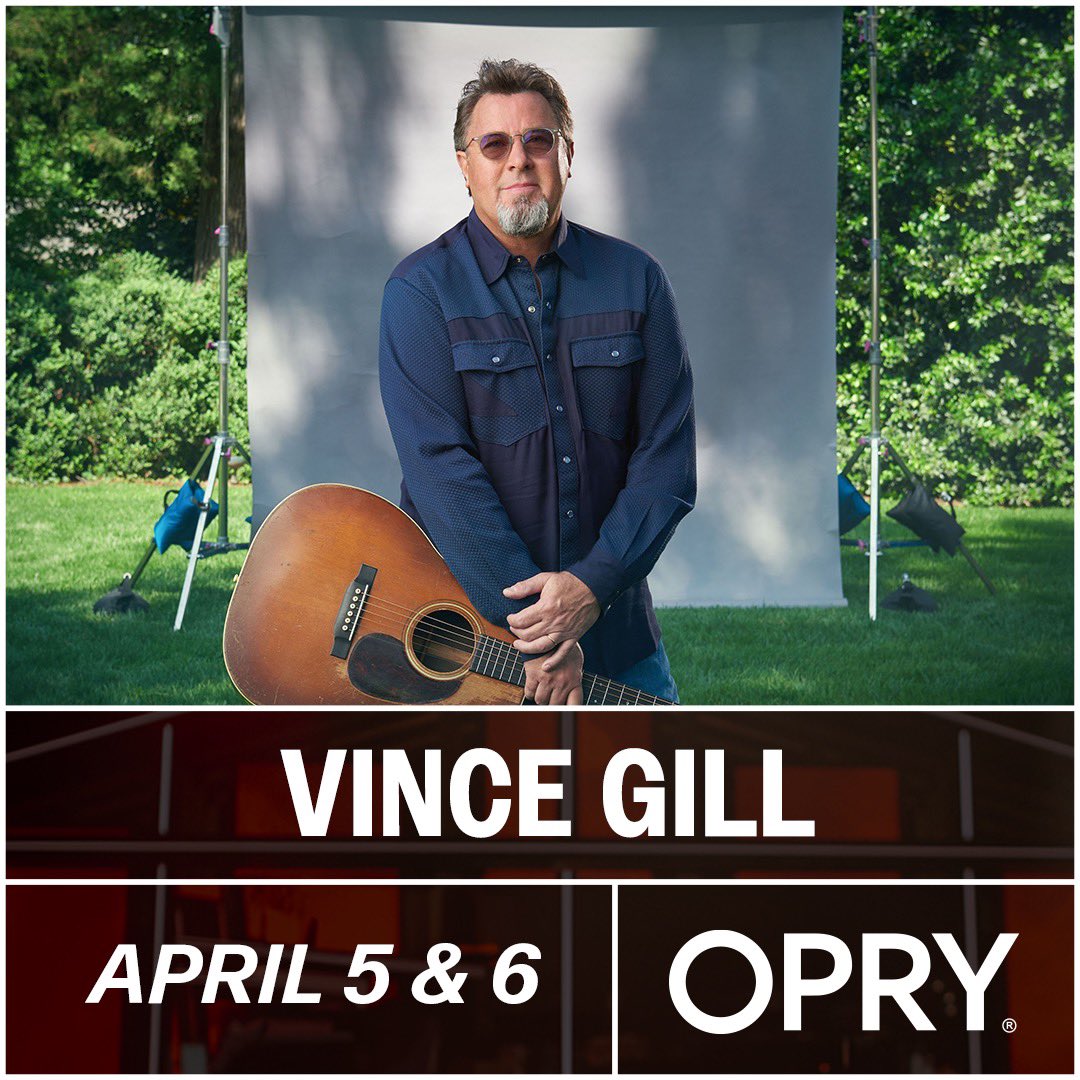 Join Vince at the @opry this weekend! Get your tickets at Opry.com or listen live on @WSMradio.