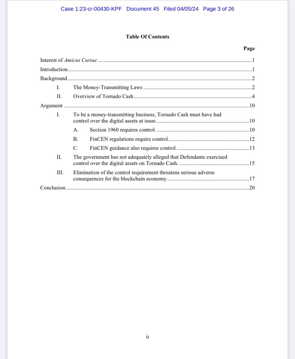 1/@BlockchainAssn’s brief focuses on the DOJ’s unlicensed money transmitter charge. DOJ departs from established law as well as their own guidance – such departure would result in serious consequences. 🧵 theblockchainassociation.org/wp-content/upl…