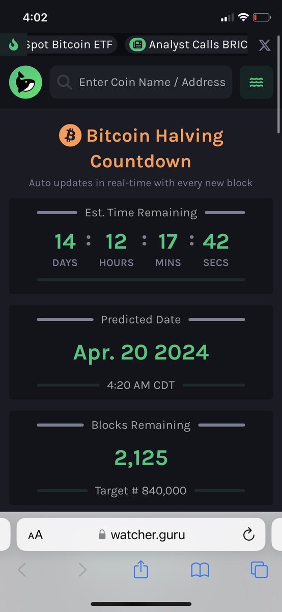 Halving on 4/20 at 4:20p 🔥