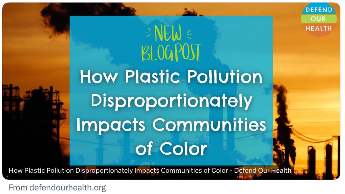 “Black Americans, specifically, are 75% more likely to live near facilities that produce hazardous waste. … Communities of color deserve a right to breathe clean air. Children of color deserve a future free of toxic chemicals in the air, water, & soil, regardless of zip code.”