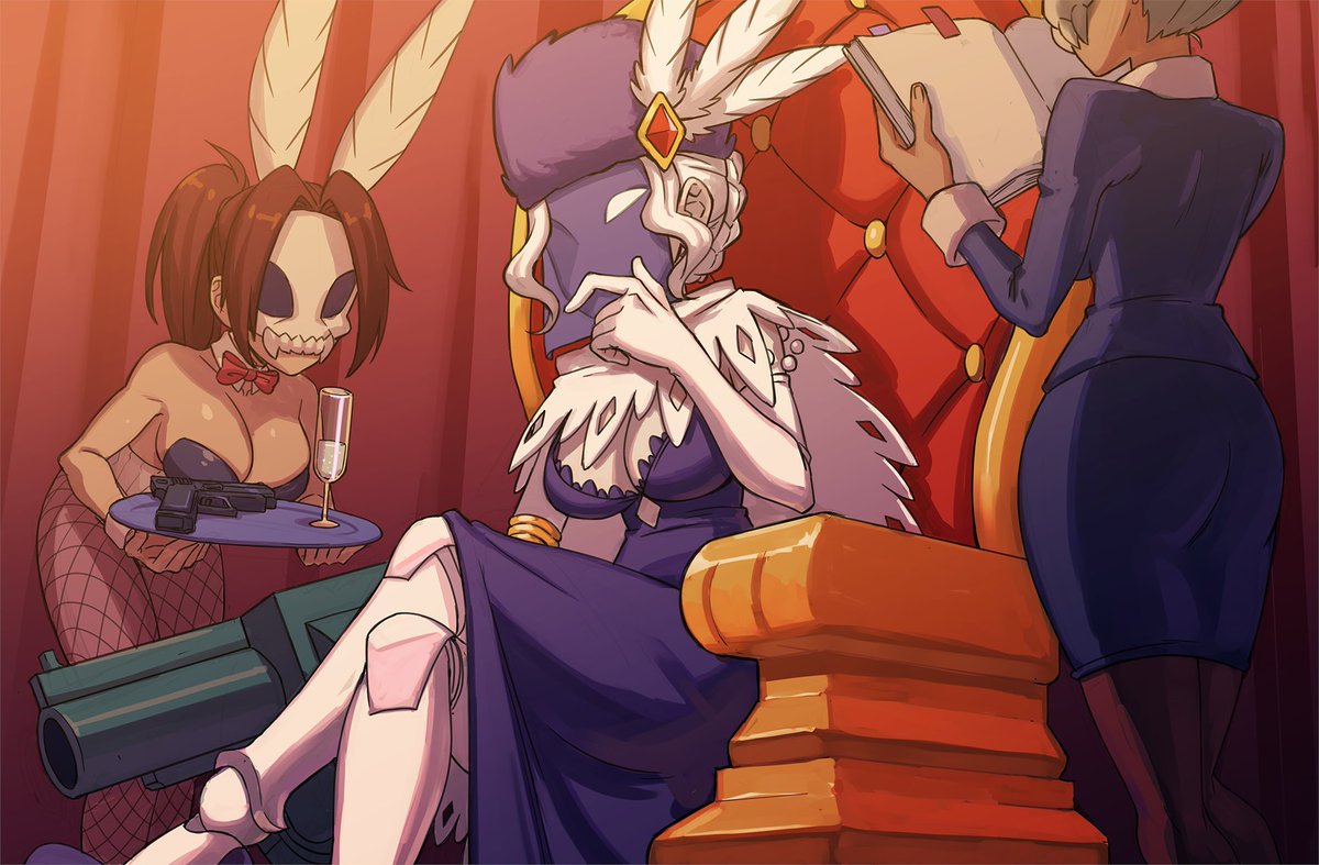 the fighting game girl of the day is
  black dahlia ♡ skullgirls 2nd encore