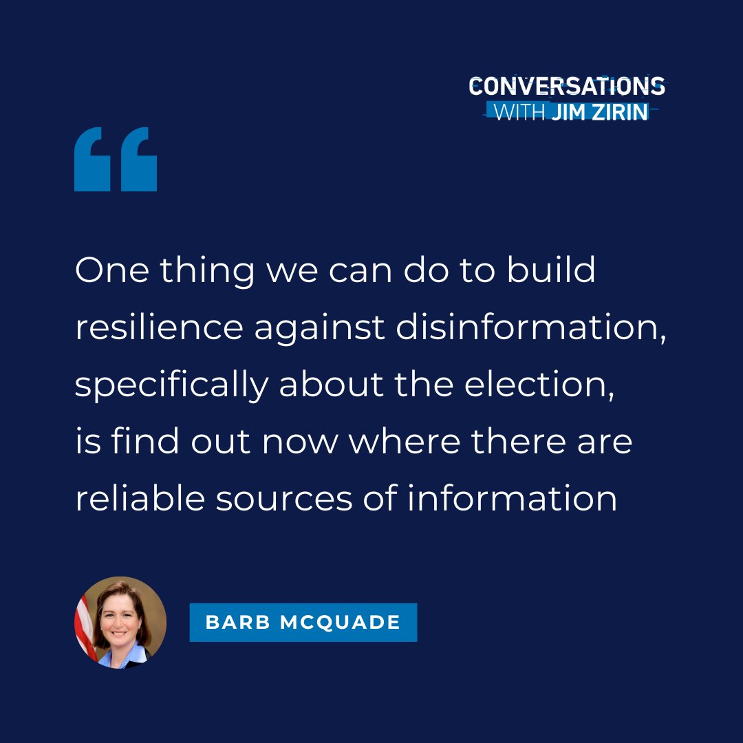 As disinformation permeates the political scene, @BarbMcQuade and I discuss how tactics used to wield disinformation and the ways society falls for it. Don't miss the conversation: bit.ly/42X2RPq