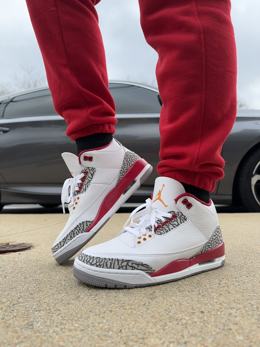 #KOTD

AJ3 - Cardinals ❤️🤍

Happy Friday!!! Out and about enjoying life ✌🏾 Stay safe stay blessed stay YOU!🙏🏾❤️🫶🏾

@jadendaly 
#mykicks12exclusive
#yoursneakersaredope 
#snkrsliveheatingup