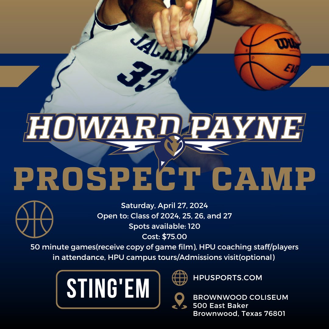 Exactly 20 days left before registration closes! Sign up and earn yourself an opportunity to join the Yellow Jacket family as we continue to build and compete. Plenty of opportunities howardpaynebasketballcamps.com