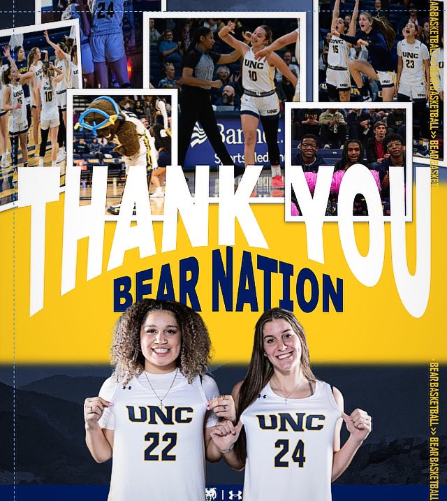 We have the BEST fans in the conference! Thank you so much 🐻 NATION for an incredible season & all the support! We can’t wait to see you all in the BANK next year 🤗 #GetUpGreeley