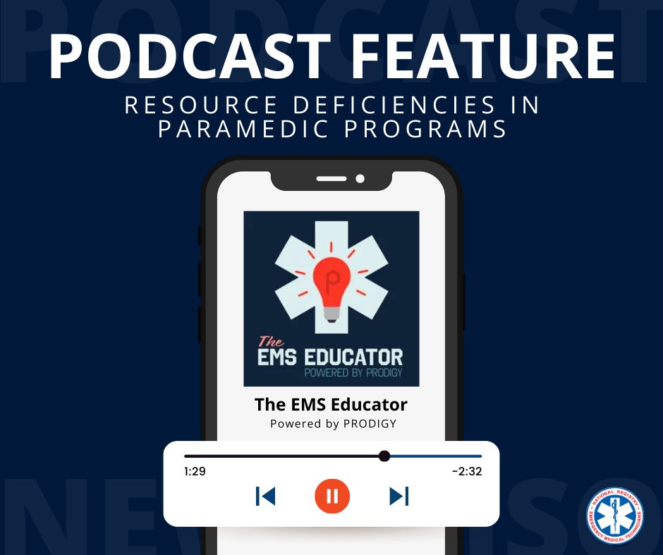 National Registry of EMTs (@nremt) on Twitter photo Want to learn about paramedic educational program resources? Prodigy EMS recently talked to Michael Kaduce and National Registry Fellow Jonathan Powell on the EMS Educator Podcast. Click below for the podcast!
brnw.ch/21wIyI5
<a href="/ProdigyEMS/">Prodigy EMS</a>
#NREMT #EMS #ProdigyEMS Want to learn about paramedic educational program resources? Prodigy EMS recently talked to Michael Kaduce and National Registry Fellow Jonathan Powell on the EMS Educator Podcast. Click below for the podcast!
brnw.ch/21wIyI5
<a href="/ProdigyEMS/">Prodigy EMS</a>
#NREMT #EMS #ProdigyEMS