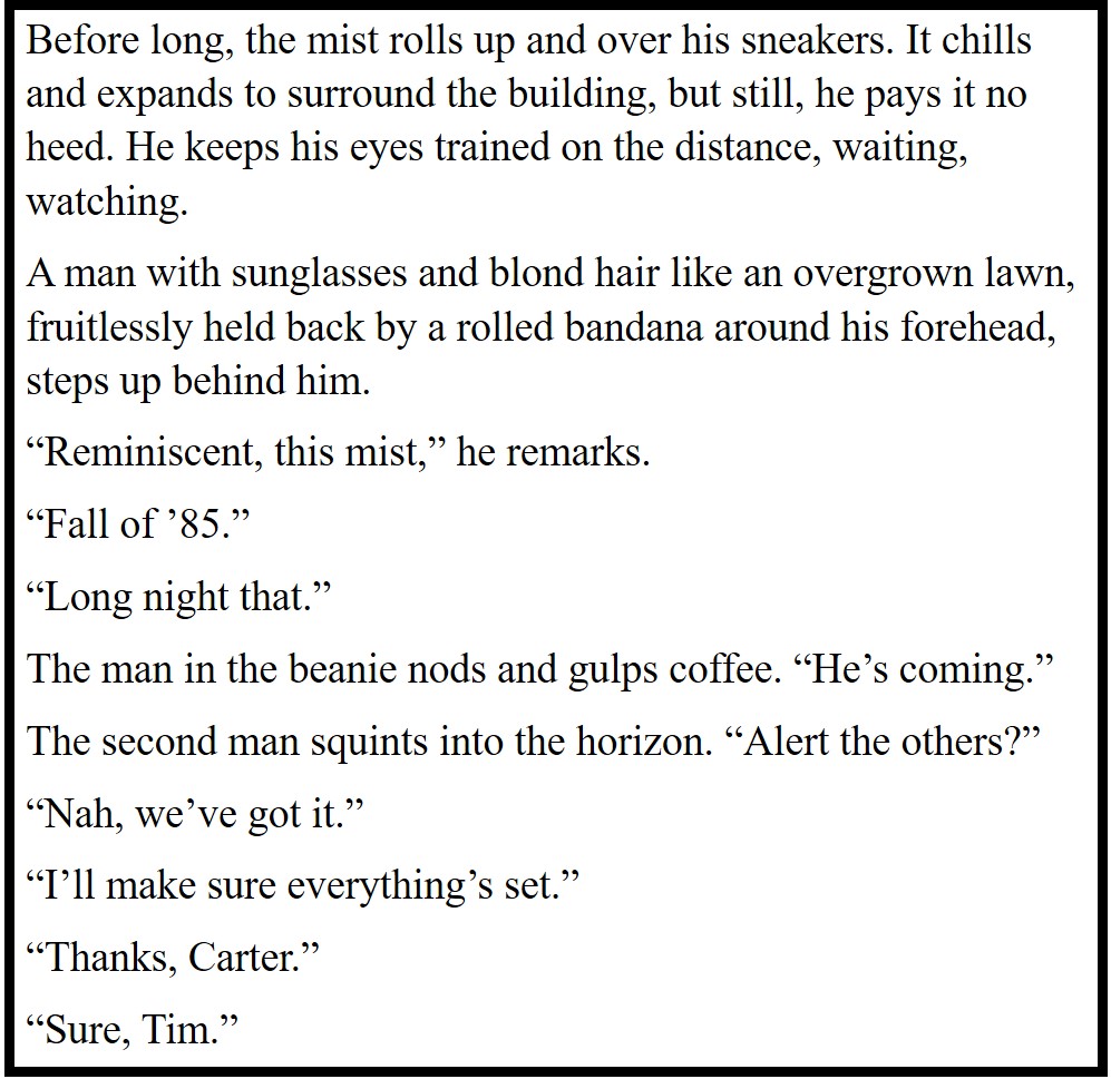 ELTenenbaum's tweet photo. "March to Martinsburg", Part VIII.   
Well, kept the tense switch from past to present. 
Almost done.    
#castbrew #coffee #caffeine #storytime #ShortStory #timcast #volciferon
@Castbrewcoffee
@Timcast @IanCrossland @carterbanks https://t.co/xDOQD8Zryh