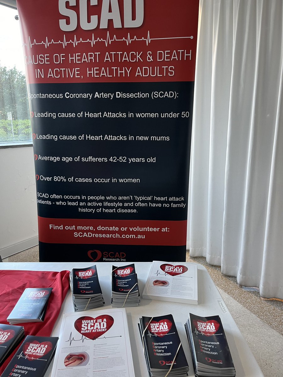 Excited to be at today’s @ACNC1 Conference talking about the SCAD patient experience. Come and grab your free information packs #cardiacnurses #nswhealth #scadheartattacks #arterydissection