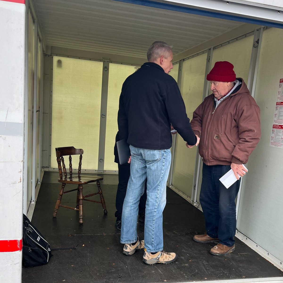 Norman & his wife Janet live in Saint Wendel in Posey County. On Tuesday morning, they awoke to the sounds of the storm. When Janet opened her eyes, all she saw was the sky where her ceiling used to be. Our volunteers met with them to assess their needs and provide assistance.