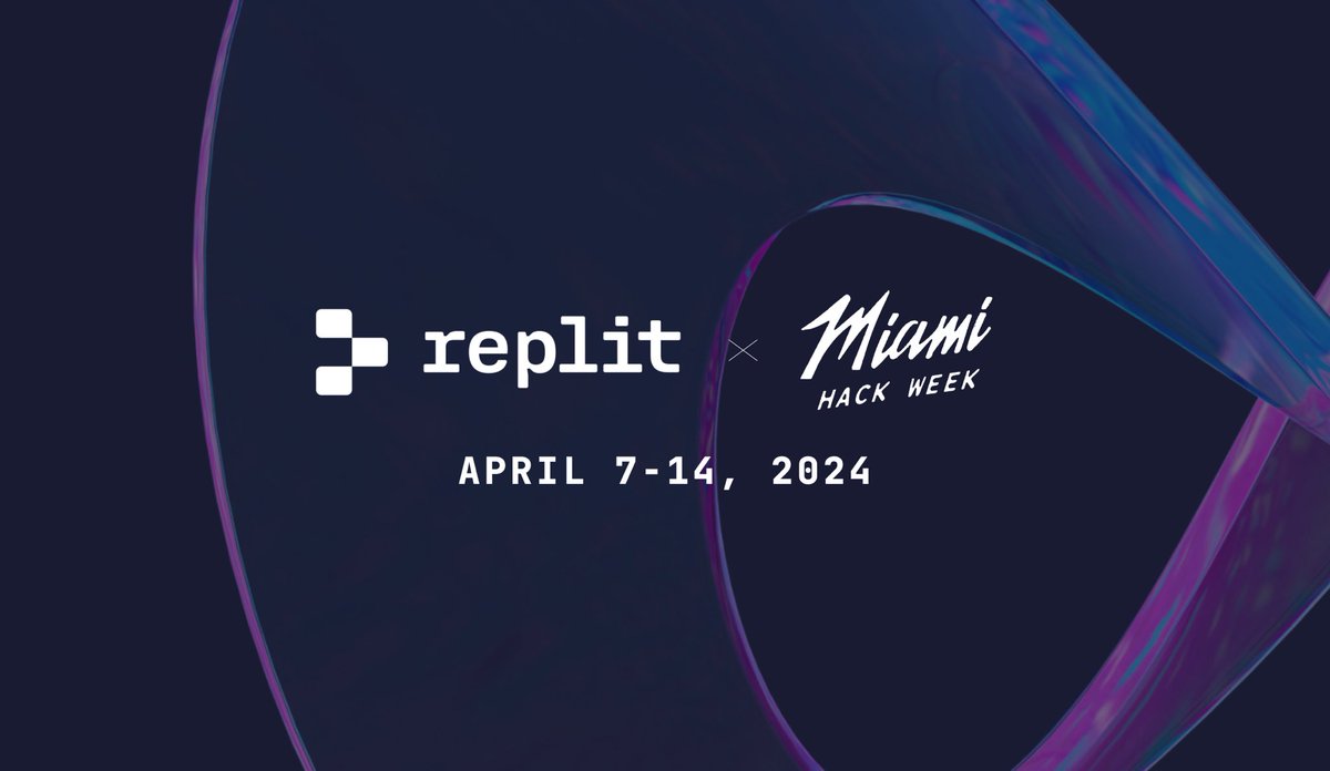 MiamiHackWeek's tweet image. We’re stoked to welcome @Replit as an official sponsor of Miami Hack Week!
Hackers in our AI track will get fun perks for hacking with Replit 😎