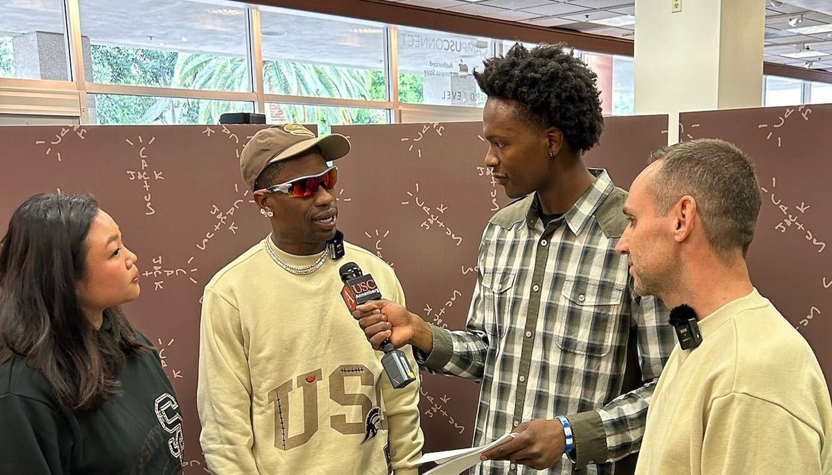 I got “goosebumps” meeting Travis Scott at the @USCBookstore yesterday. His interview with @AnnenbergMedia is on their IG!