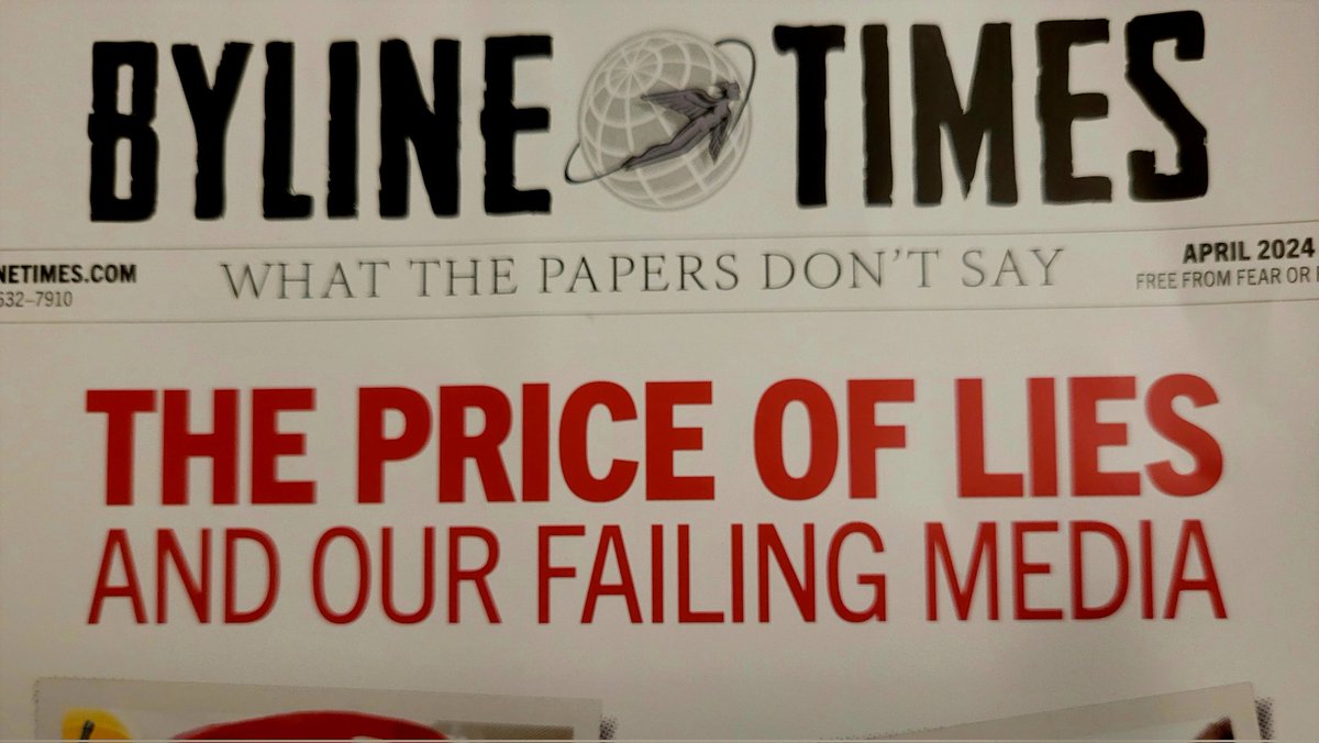 I am SO fed up with the legacy/ Mainstream media in the UK. @BylineTimes is so refreshing. @MandyMatney @elizfarrell @awritingbeth April's front cover may resonate on too many fronts... 🥴😂