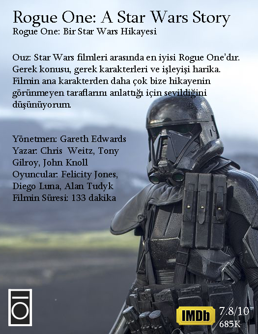 Her gün Star Wars içeriği 8 - Rogue One: A Star Wars Story hakkında ne düşünüyorsunuz, sizin en sevdiğiniz Star Wars içeriği nedir?