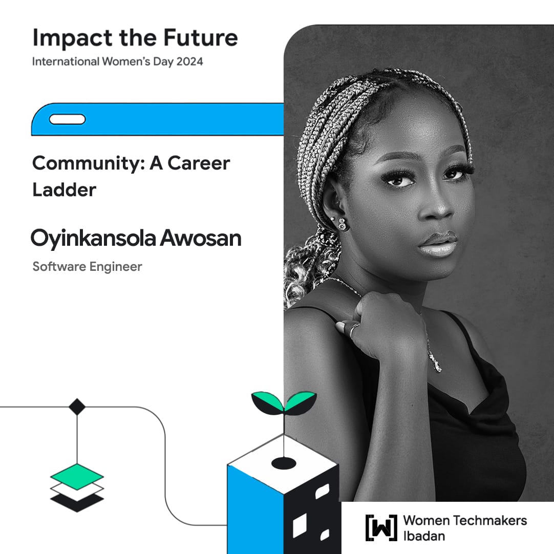 We're also excited to introduce Oyinkansola Awosan as a speaker at WTM Ibadan IWD '24. She'll be discussing how to leverage on community in her session titled, 'Community: A Career Ladder' Haven't registered? 👇🏽 bit.ly/wtmIbadan24 #InternationalWomensDay2024 #IWDIbadan