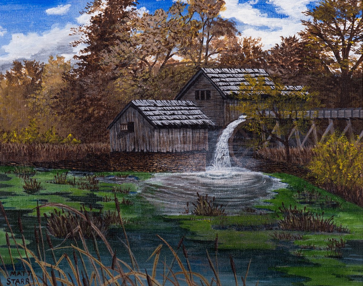 This is my acrylic painting of the old historic Mabry mill with moss and cattails on the pond. redbubble.com/shop/ap/325678…
#mattstarrfineart #artistic #paintings #artforsale #gift #giftideas #tshirts #homedecor #art #mabrymill #mill #mills #antique #pond #Virginia #pond