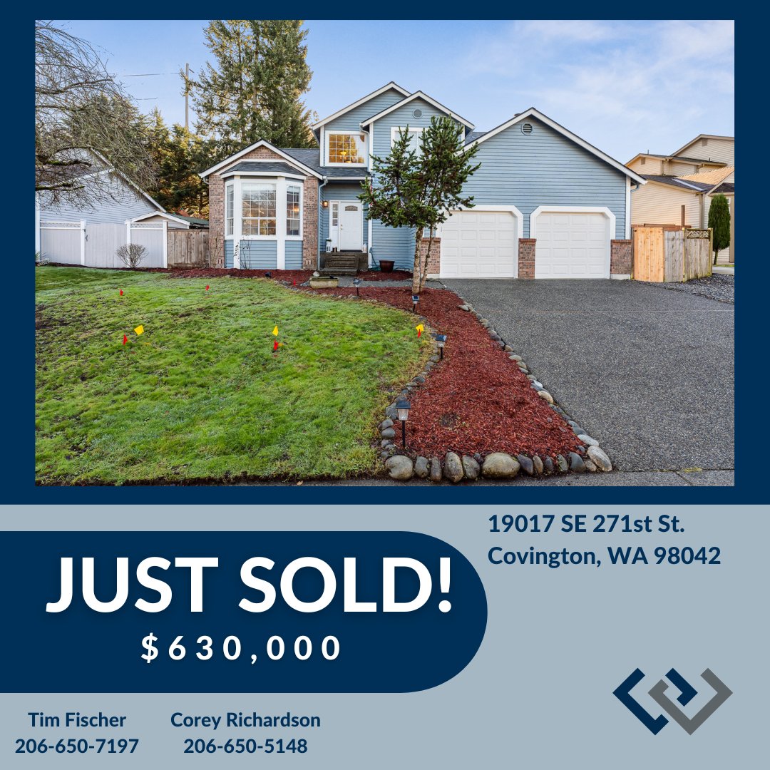 Just closed in Covington by Tim Fischer & Corey Richardson ! Congratulations to all! 🏡🍾Nice work! 
bit.ly/4au5lIr
 #allinforyou #justclosed #windermereburien #windermererealestate #justsold #washingtonrealestate #sellingestates #covingtonwa #sold