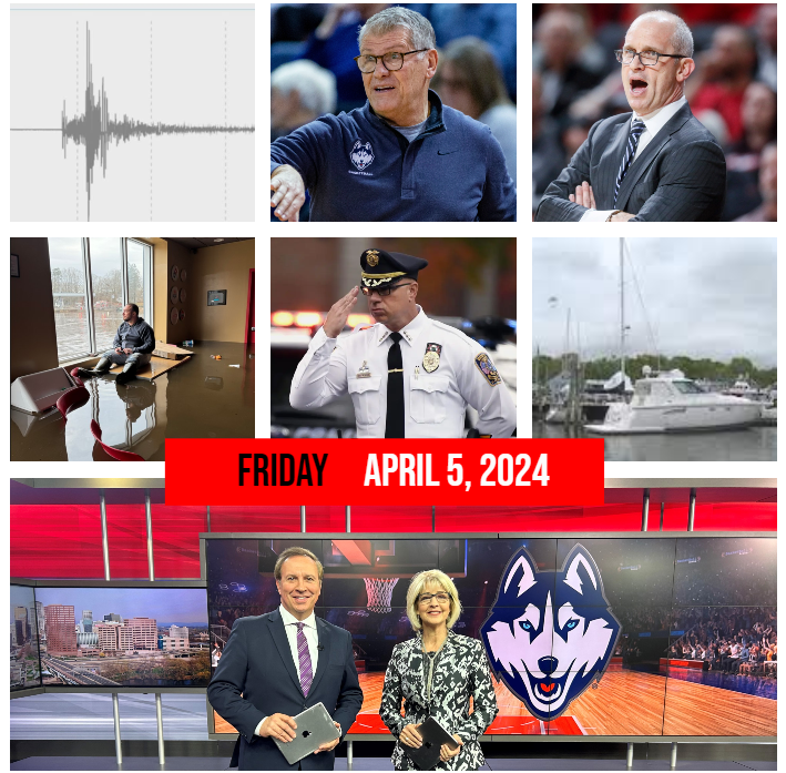 TONIGHT on your 6 o'clock on WTNH News 8 new info on the earthquake that rocked Connecticut. Did you feel it? Also we are in Ohio and Arizona with the UConn teams, and in Storrs ahead of a historic weekend. Help for local flood victims, a moving goodbye in Bristol and more.