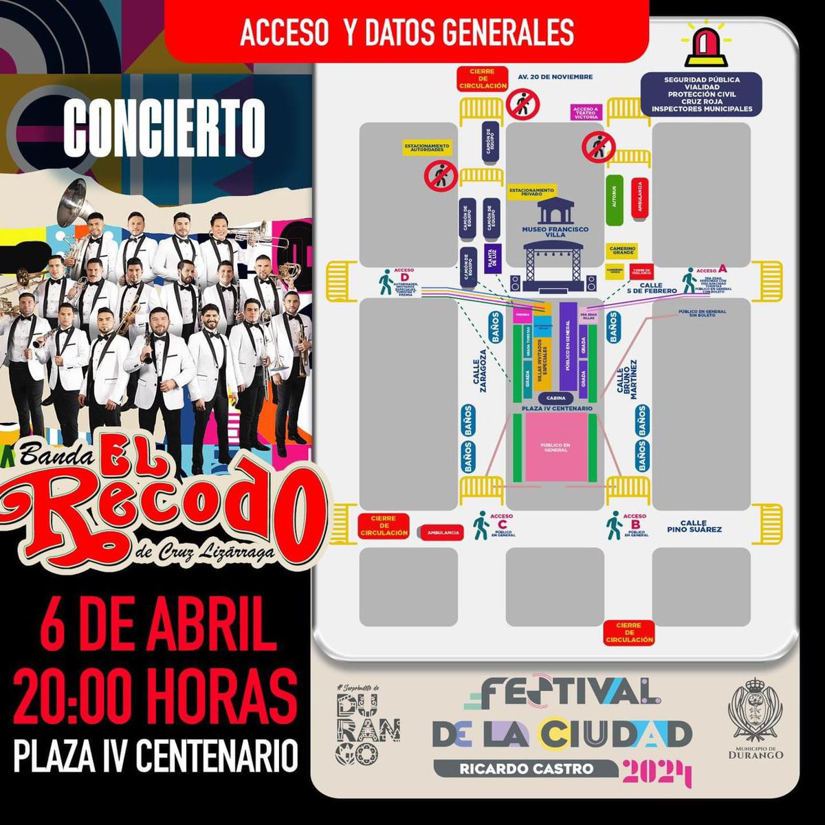 SoyDurangoNoti's tweet photo. #MúsicaSoyDurango Todo listo para el esperado concierto de la Banda El Recodo en Durango. 

Para más información, visita nuestra página web: https://t.co/d3m8lKNZJO https://t.co/5zbMOFb9Cn