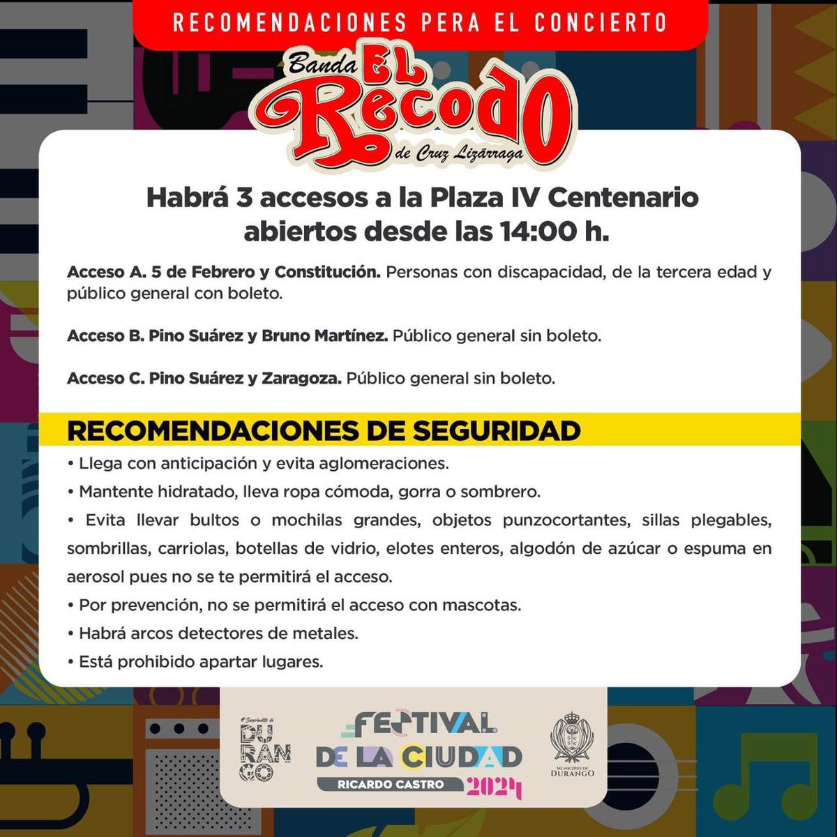 #MúsicaSoyDurango Todo listo para el esperado concierto de la Banda El Recodo en Durango. 

Para más información, visita nuestra página web: soydurangonoticias.com/todo-listo-par…