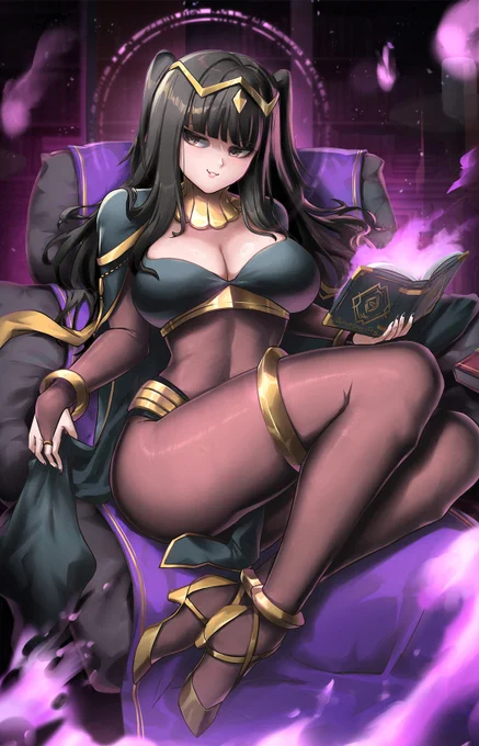 Tharja's reading some spicy books#FireEmblem 