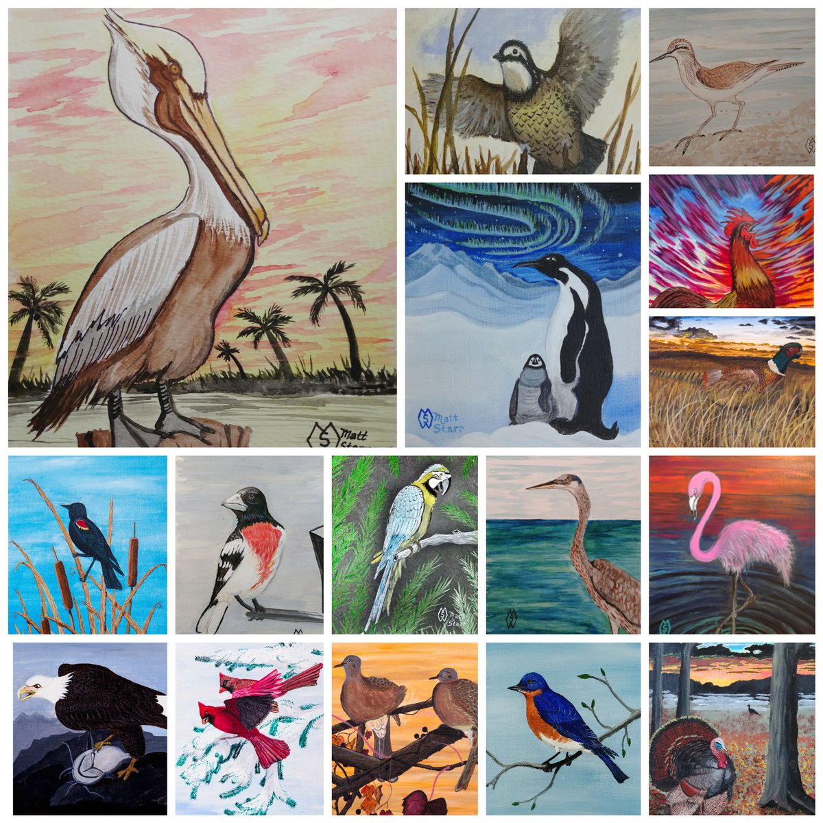 April 27th is National Go Birding Day. Here are some of my paintings with birds, which are one of my favorite subjects to paint! teepublic.com/user/matt-star…
#mattstarrfineart #artistic #gift #giftideas #tshirts #homedecor #art #bird #birds #animals #wildlife #gobirding #birdwatchers