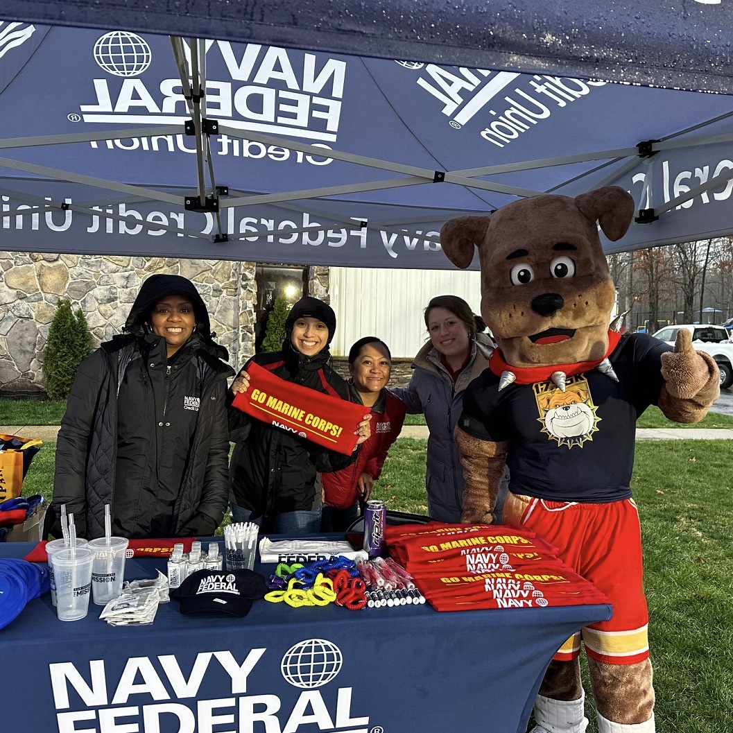 Our team had a great time greeting the runners at the finish line of the @Marine_Marathon 17.75k last weekend in Fredericksburg, VA. #RunWithTheMarines #RunWithNavyFed