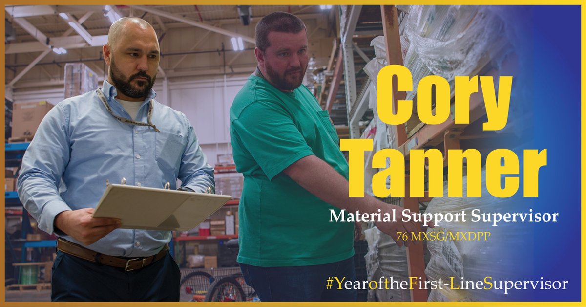 This #FirstLineFriday, we are recognizing Cory Tanner. His team supplies the 76th Maintenance Support Group's with the parts, materials, components and supplies necessary to support our complex partners and provide exceptional service to our AF customers.