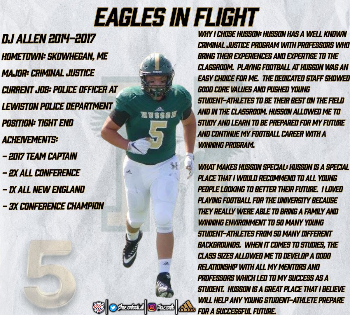 🦅 Eagles In Flight 🦅 ‘18 DJ Allen 🏈 #HussonGuys