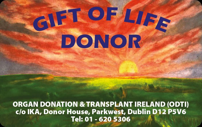 Thanks to Michael Darragh and Mags MacAuley for promoting organ donor awareness on the #LateLateShow. Your family is responsible for ensuring your organ donation wishes are followed. Don’t leave your loved ones in doubt. Request your Organ Donor card: ika.ie/donorcard