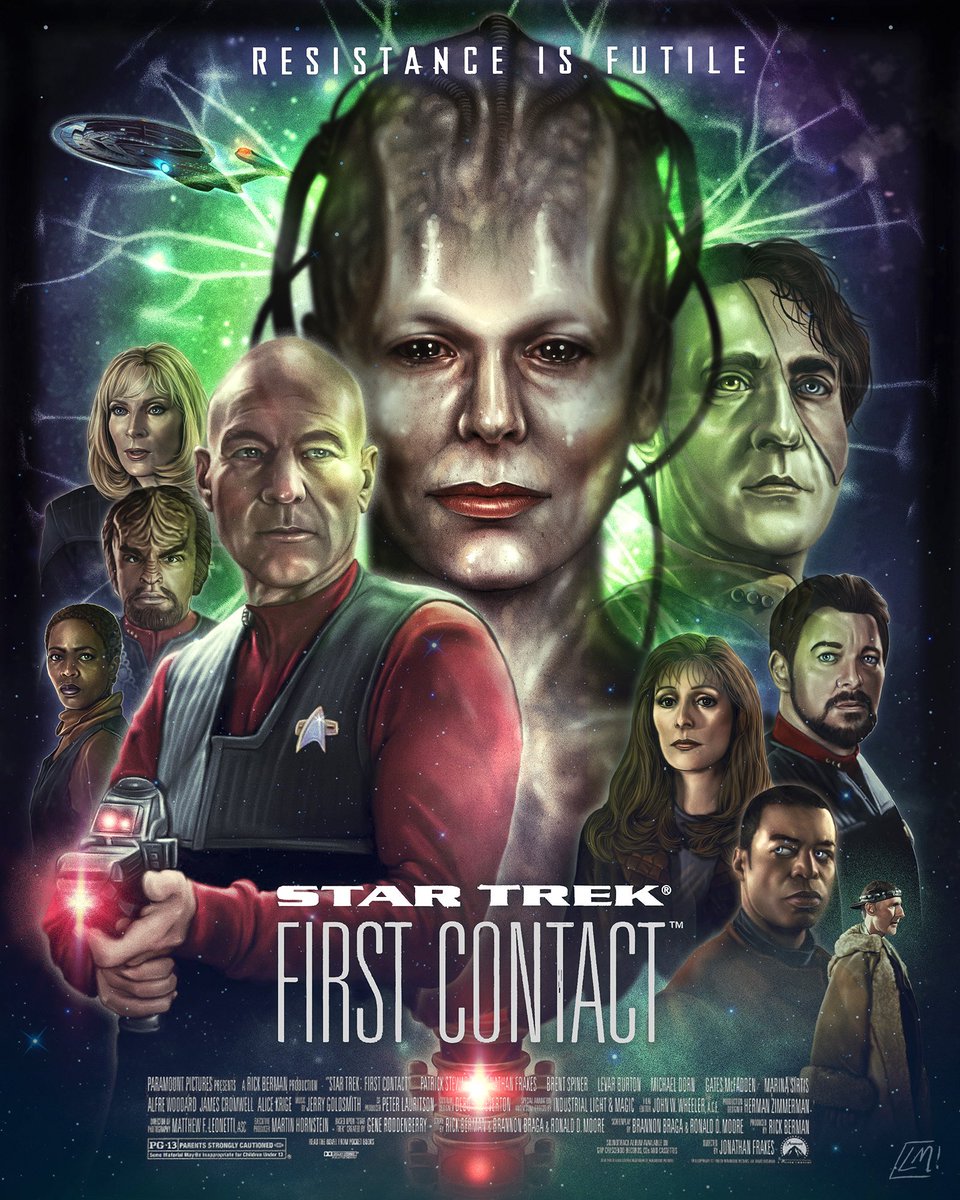 Happy #FirstContactDay w/ a poster I created that is most literally the inspiration for this day. #StarTrek