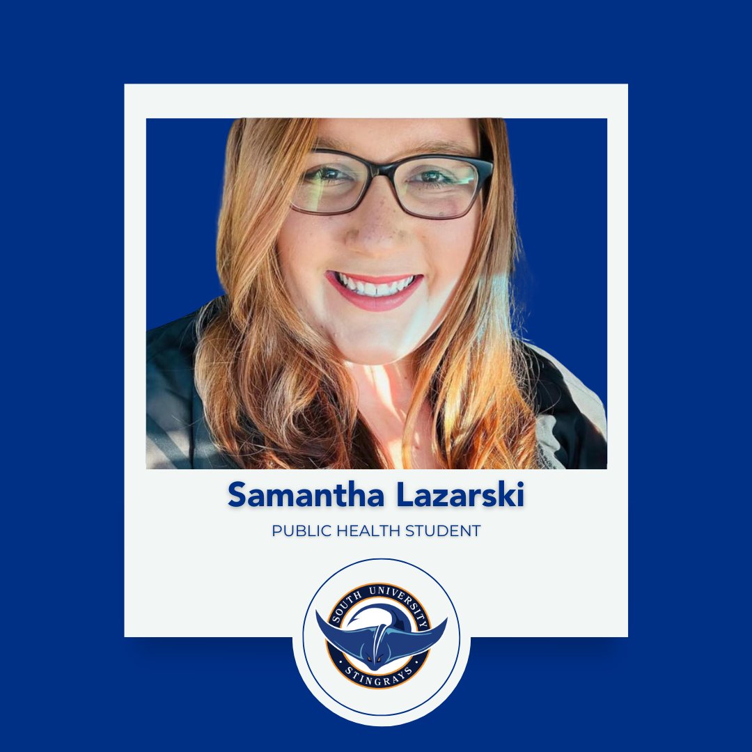 #FeatureFriday for #NationalPublicHealthWeek

Samantha Lazarski graduated from #SouthUniversity in 2023 and currently works as a #PTA in an outpatient clinic. Samantha decided to go back to school to earn a bachelor’s degree and chose Public Health.

#PublicHealth #NPHW