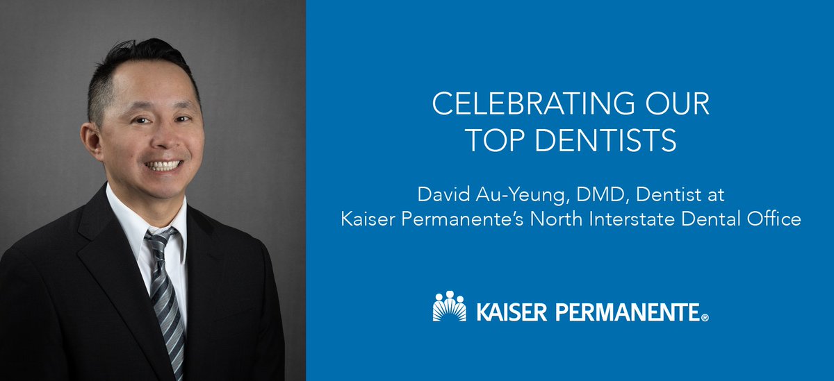 We’re proud to have eight dentists named to @PoMoMagazine's annual Top Dentists list. David Au-Yeung, DMD, Dentist at @KPNorthwest is one of the dentists who makes our members smile. #dentalcare #medicalcare #topdentists