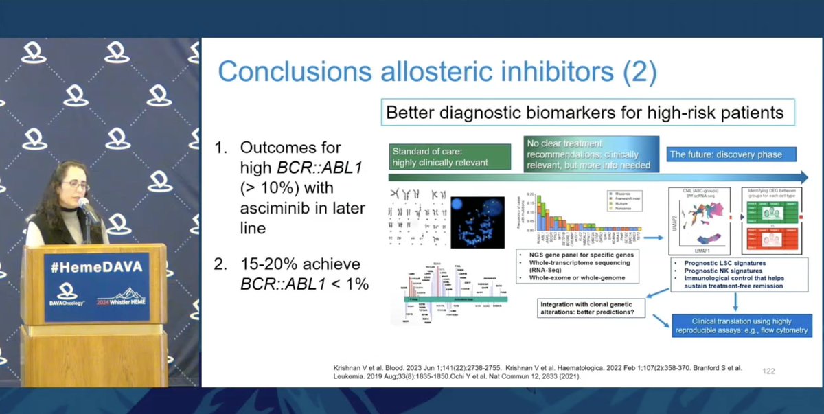 Dr. Vivian Oehler rounds out panel with a call for biomarkers to identify CML patients who can benefit from escalation of initial therapy, highlighting work from Dr. Vaidehi Krishnan et al using single-cell atlas to identify primary imatinib resistance ashpublications.org/blood/article-…