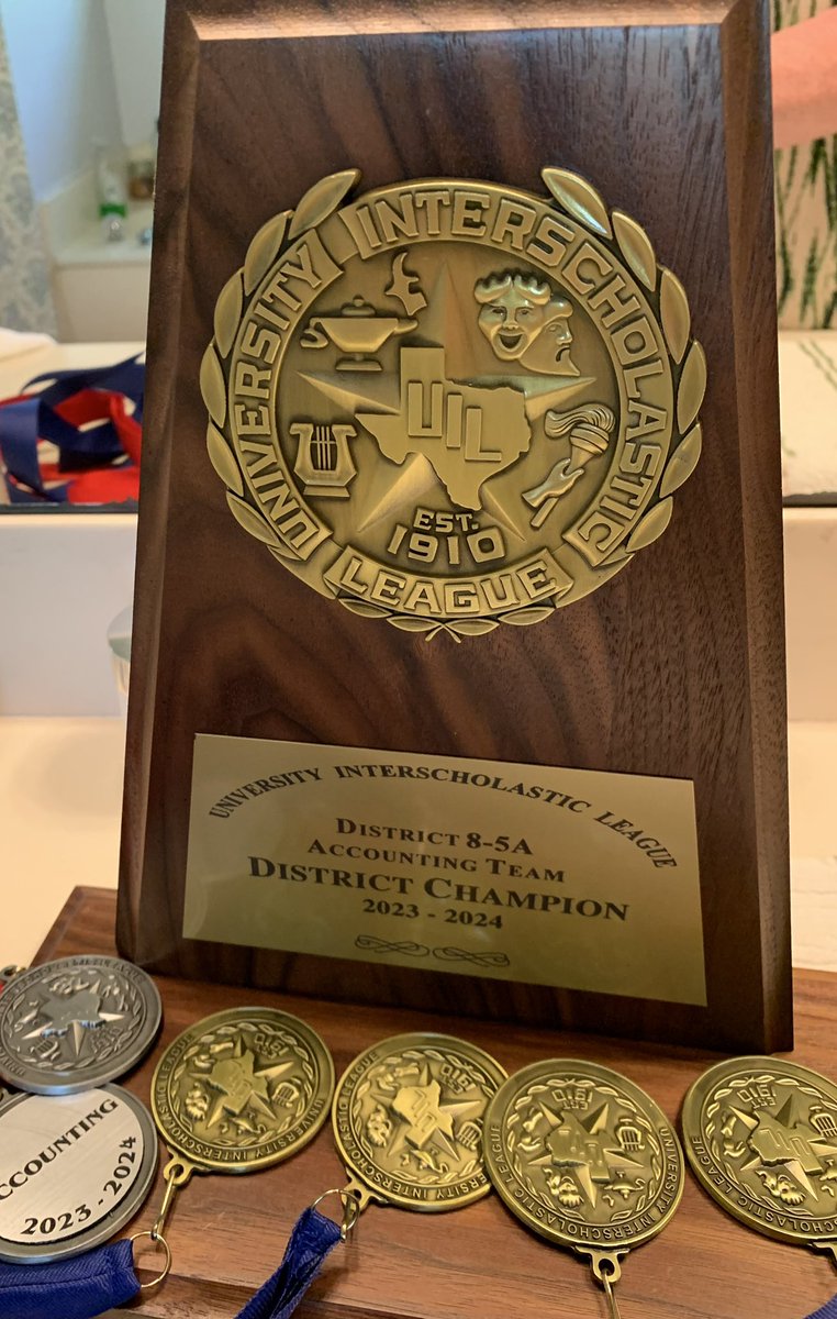 Join us in celebrating our UIL Academic Accounting team as they have earned 1st Place Team at our UIL District meet at Joshua High School, which means we have earned the chance to compete at Regionals! In addition, two of them also tied for 2nd place for Individuals!