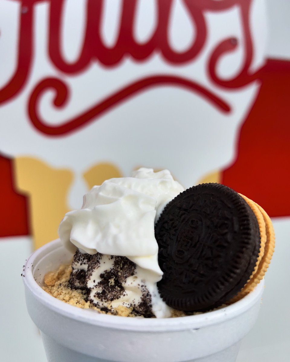 Introducing the Eclipse Cyclone! Made with swirl ice cream, crushed vanilla and chocolate Oreos, whip cream, and a full vanilla Oreo eclipsed by a chocolate Oreo. It’s the perfect treat to celebrate! It will be available Monday at all the stores until supplies run out. We hope to