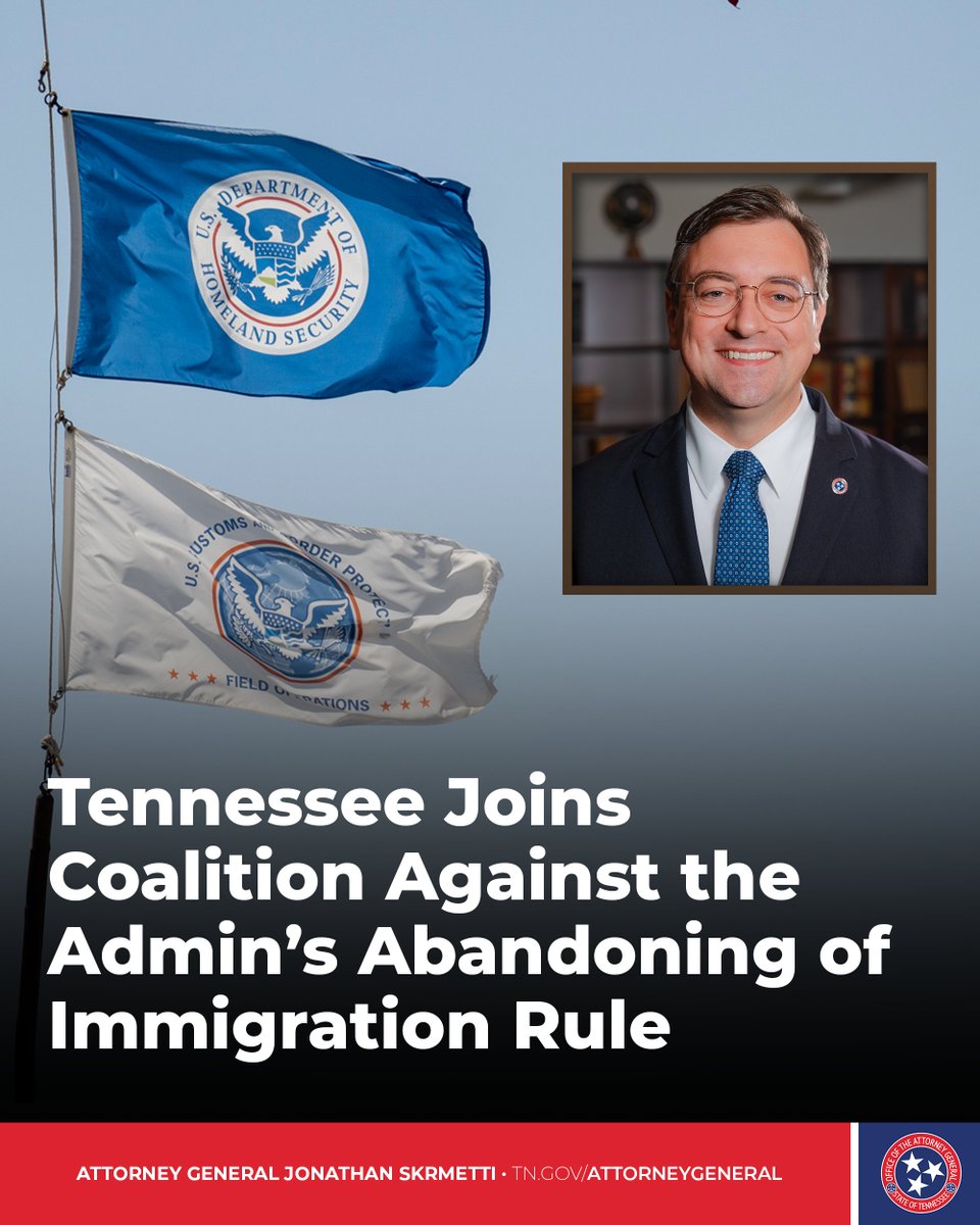 Today, AG Skrmetti joined 20 states in filing an amicus brief in support of states attempting to stop the Admin’s collusion with activists' lawsuit against the “Circumvention of Lawful Pathways” rule. TN will continue to stand for the rule of law. ➡️tn.gov/content/dam/tn…