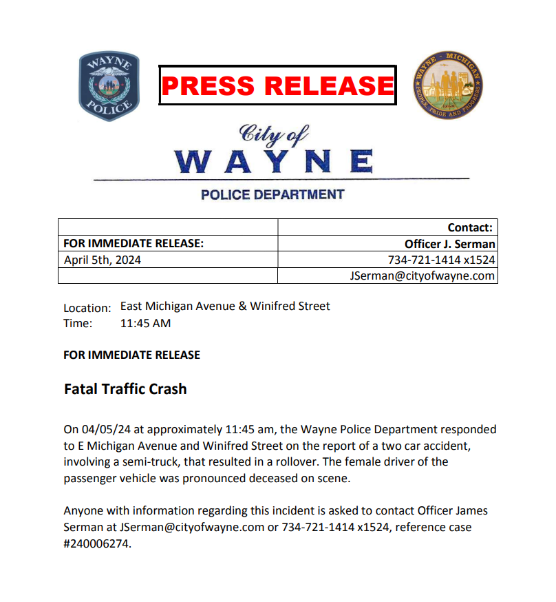 Wayne Police Department tweet media