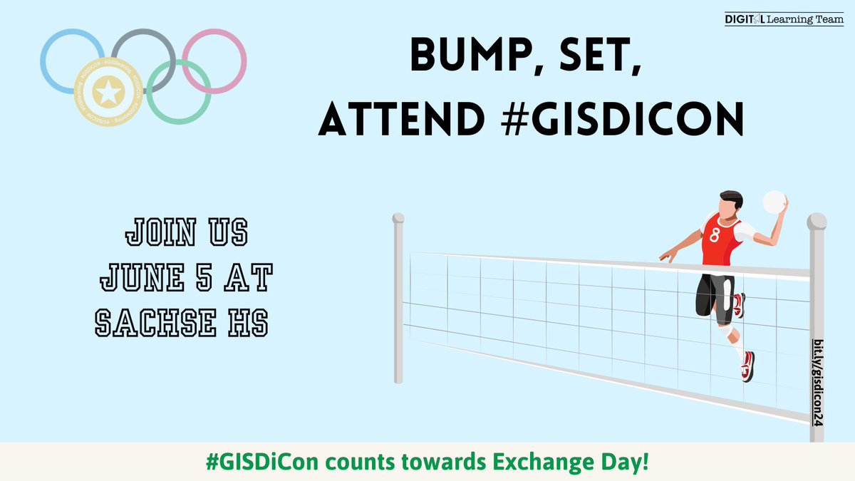 Get ready to spike! #GISDiCon is just around the corner! Join our team as we serve up groundbreaking ideas and score podium-worthy innovation. Secure your spot for #GISDiCon now and bump, set, spike with us on June 5 at SHS! #InnovationtakeshometheGold bit.ly/gisdicon24