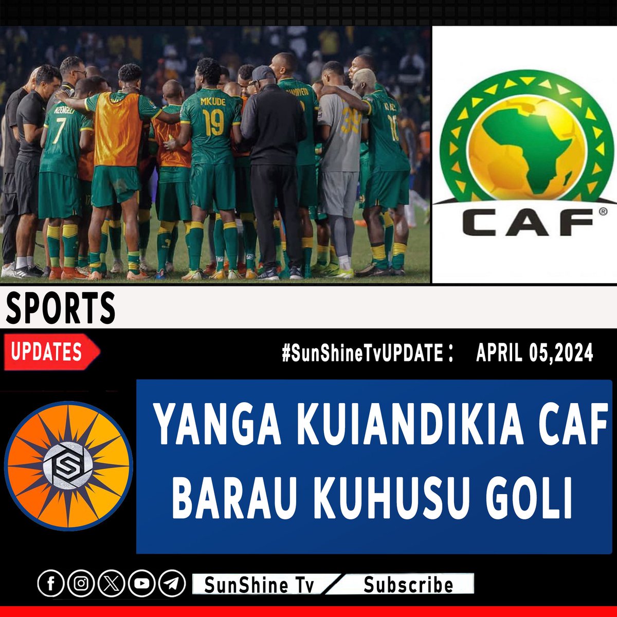 SunShinetv__'s tweet photo. “Nimetoka kuongea na viongozi wa
@YoungAfricansSC na tumekubaliana wanaiandikia CAF kulalamika kuhusiana na goli la wazi lililokataliwa.
Haitabatilisha matokeo, lakini angalau tuweke
kumbukumbu sawa na ikithibitika hata mwamuzi achukuliwe hatua stahiki. https://t.co/TTToXponIu