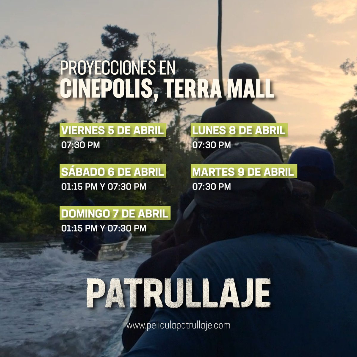 #Patrullaje en Costa Rica Si estás buscando boletos para ver Patrullaje el día de hoy, ya se agotaron en el Cine Magaly pero todavía hay espacio en Cinepolis TerraMall.