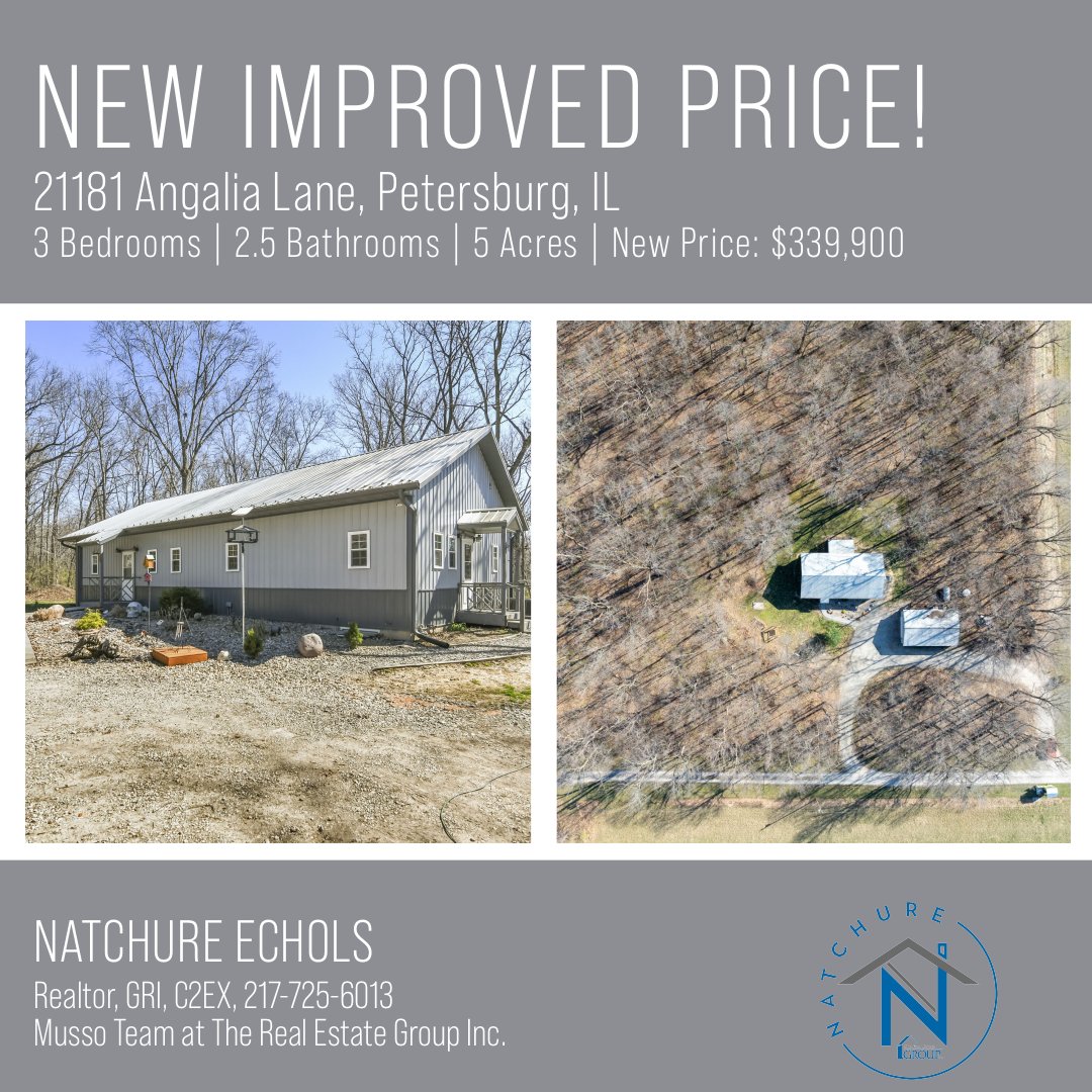Don't miss your chance to see this beautiful property! New improved price!

View the online listing at Natchure.com or schedule a private viewing today. 217-725-6013 #realestate #pricereduced #dreamhome