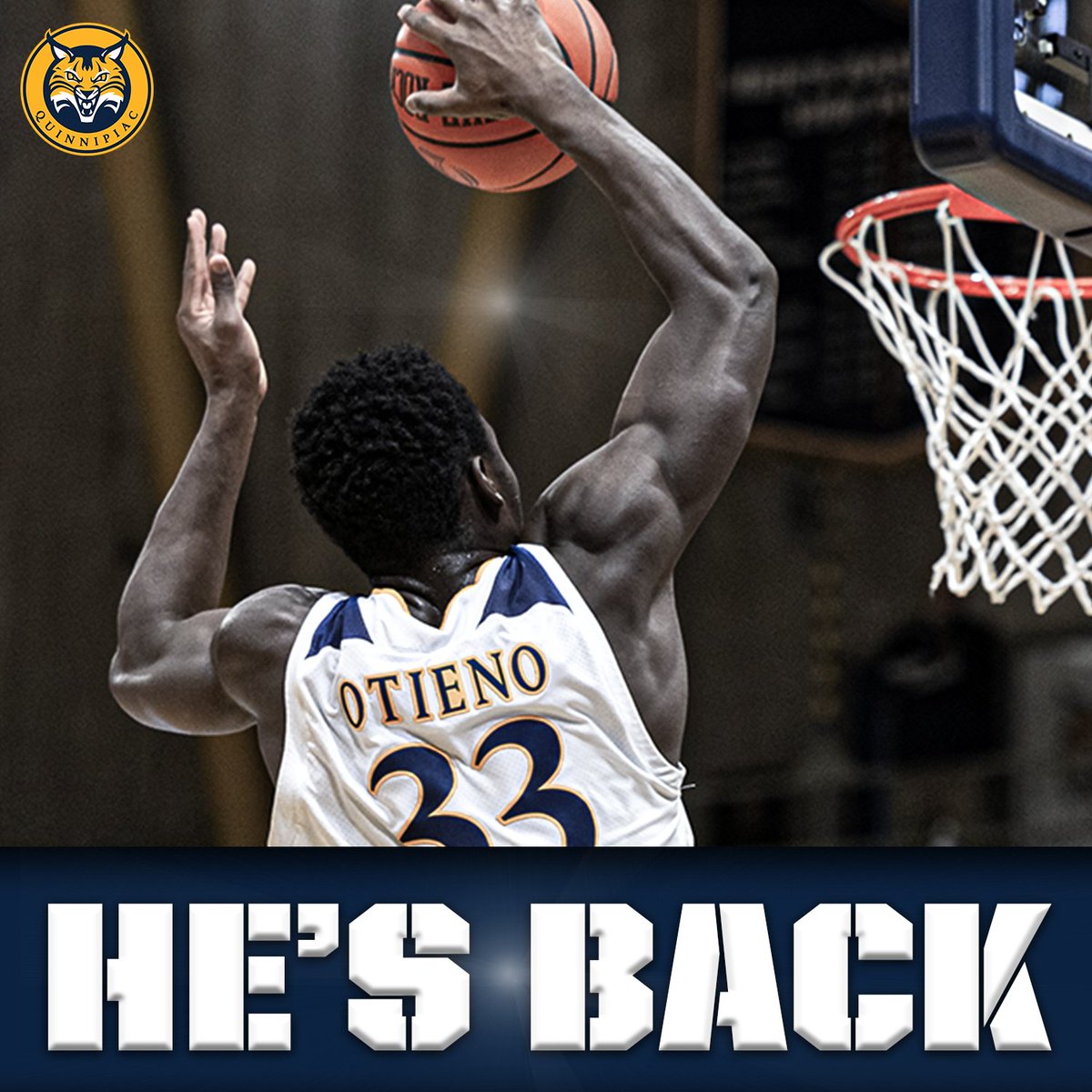 𝗥𝗨𝗡 𝗜𝗧 𝗕𝗔𝗖𝗞 😼 Paul Otieno is back with the Bobcats for 2024-25! #BobcatNation x #MAACHoops
