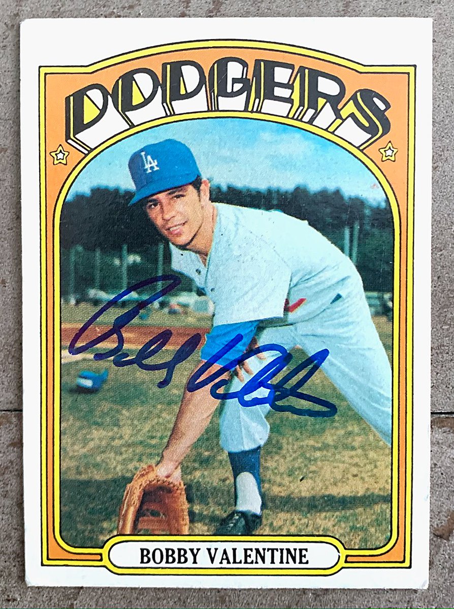 Bobby Valentine – 'Bobby V' had an 11-Year MLB Playing Career; 23-Year MLB & Japan Manager Career; Mgr Career: 1100+ Wins; Japan Series Champ '05. Autographs thru the mail. #ttm #ttmsuccess #1972Topps