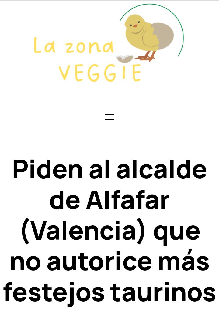 Sigue a .<a href="/ZonaVeggie/">La Zona Veggie</a>, háblame para entrar en el #activismo por los #animales torturados en las calles del pueblo y leete la noticia en: 

lazonaveggie.com/2024/04/04/pid…