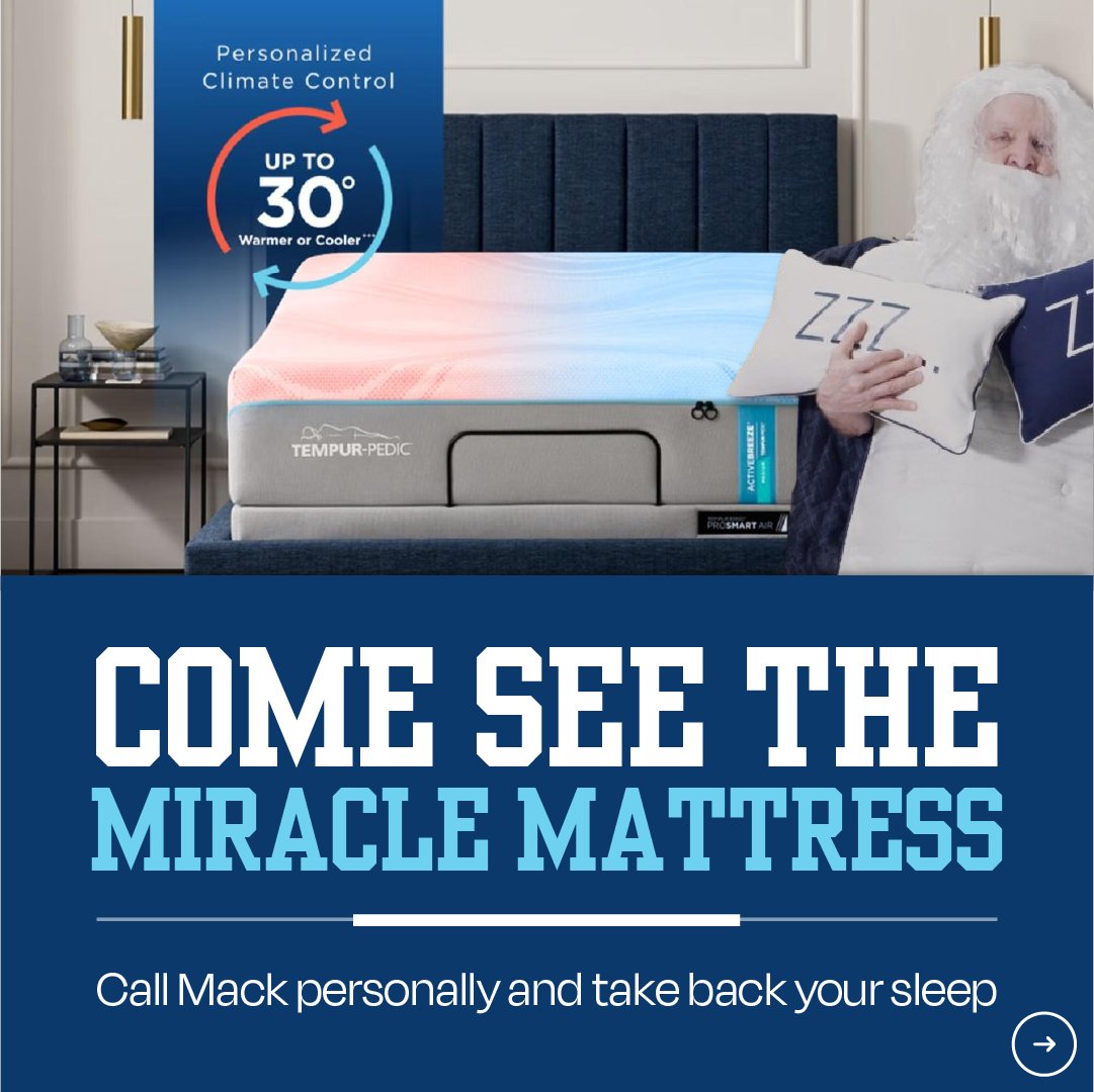 Discover the Miracle Mattress - TEMPUR-ActiveBreeze® at Gallery Furniture today! Say goodbye to tossing and turning with personalized climate control. Shop now for instant comfort. Visit galleryfurniture.biz/4aDzWT0 for details!