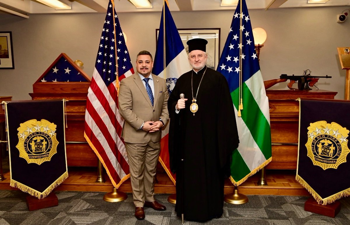 Meeting with Police Commissioner @NYPDPC Caban, I thanked him for the service of New York's Finest, and conveyed our Church’s readiness to offer assistance, counsel and mediation. Our police deserve our support and we pray for their safety and the good exercise of their duties.