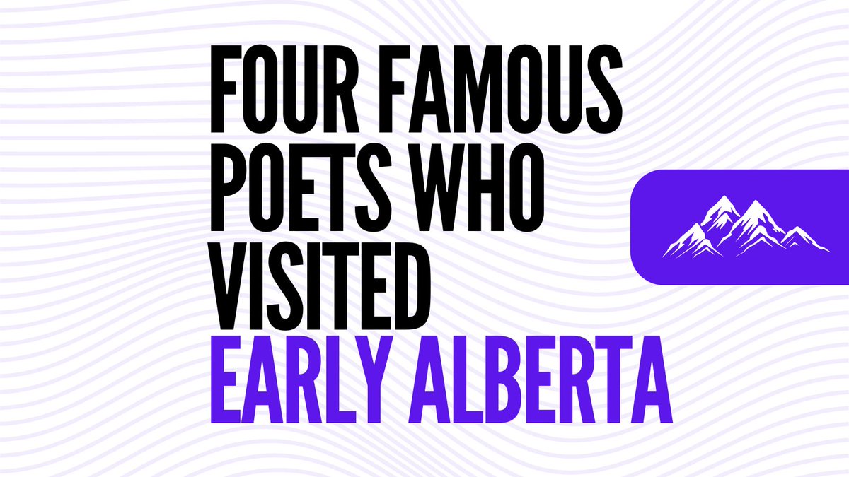 Celebrate #PoetryMonth with a look back at famous poets who visited early Alberta. Albertans have welcomed many poets over the years and a few of those visitors in the province’s first decades made a lasting impression. tinyurl.com/2p94t379 #ReadAlberta #AlbertaPoetry